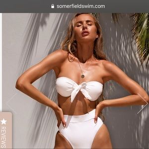 Somerfied Swim White Arlie Top Ribbed